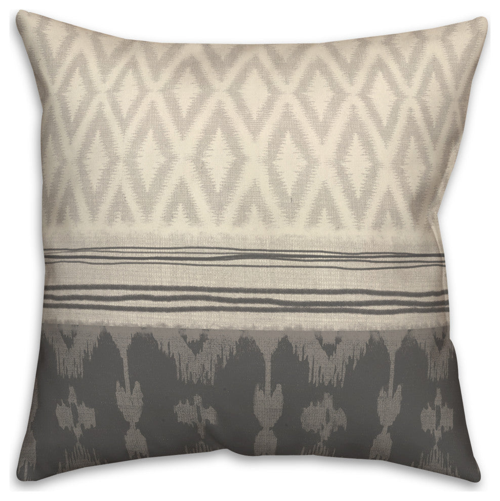 Neutral Tribals 18x18 Spun Poly Pillow