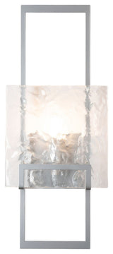 Geo Sconce, Sterling/Clear Glass