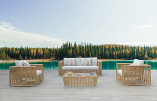 Renava Ko Tao Outdoor Beige + Wicker Sofa