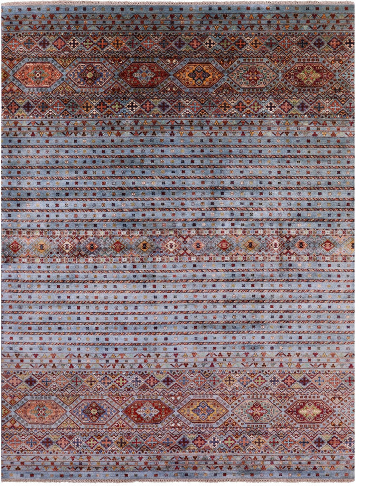 9' 0" X 11' 11" Khorjin Super Kazak Hand Knotted Wool Rug Q7726