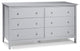 Simplicity 6-Drawer Dresser, Dove Gray