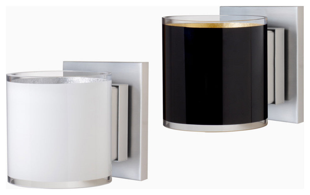 Pogo 1 Light Wall Sconce, Chrome, Incandescent, Opal Glossy Glass