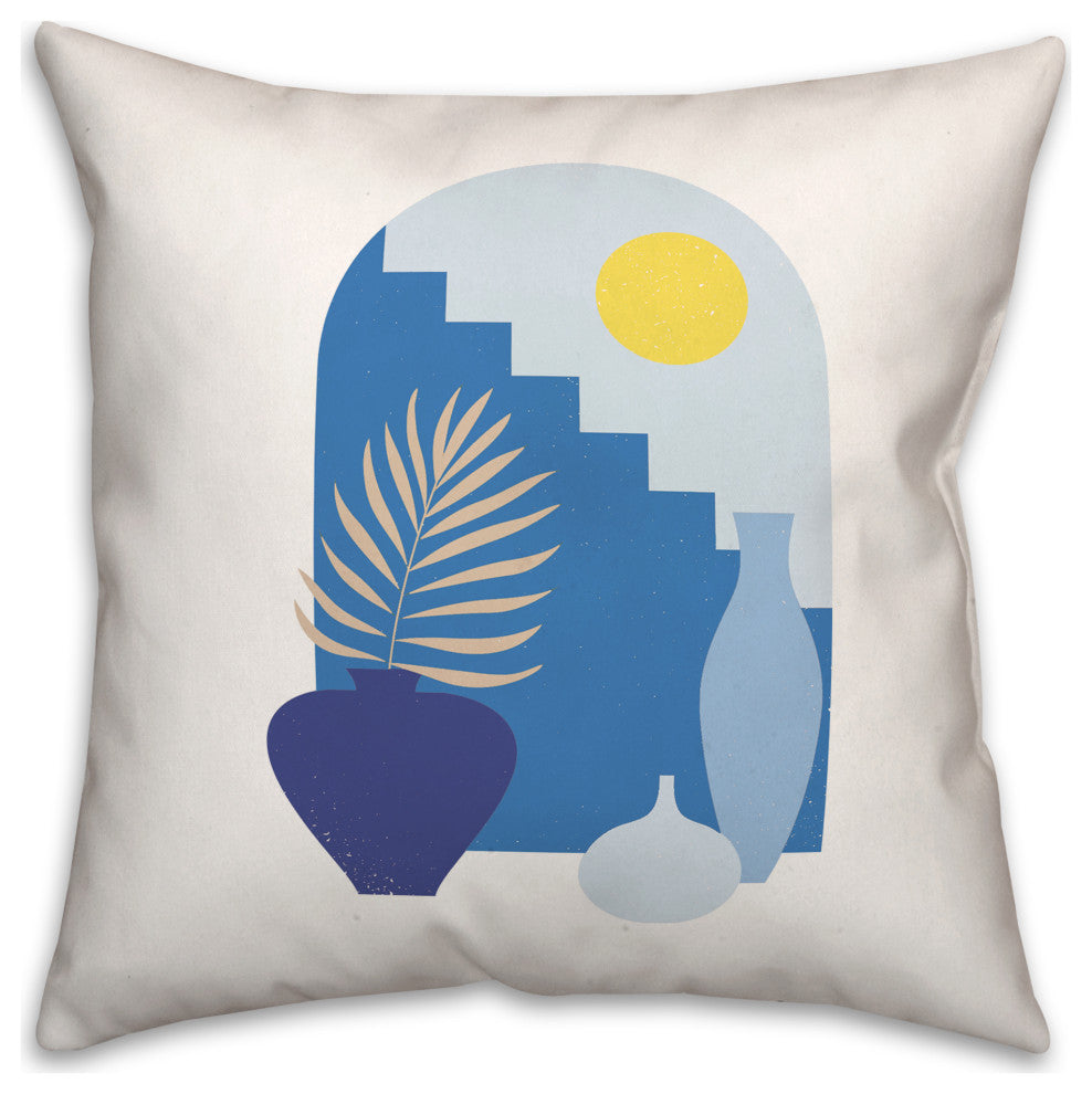 Greek Stairs 1 16x16 Spun Poly Pillow