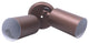 NICOR 100-Watt White Double Cylinder Adjustable Security Flood Light, Bronze