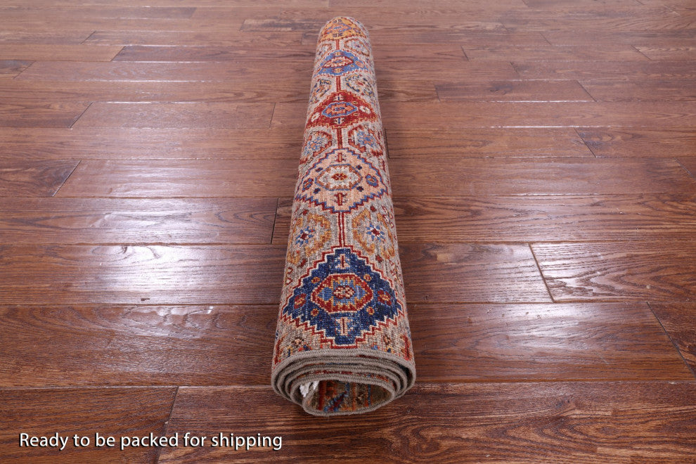 Super Kazak Khorjin Handmade Wool Rug 3' 5" X 5' 0" Q10076