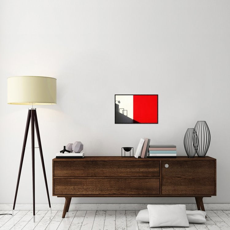 "Red Westwood" Framed Canvas Giclee by Roxana Labagnara, 23x16"