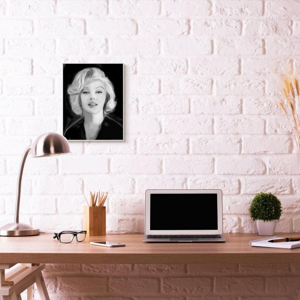 Stupell Industries Marilyn Portrait Vintage Hollywood Movie Star, 13 x 19