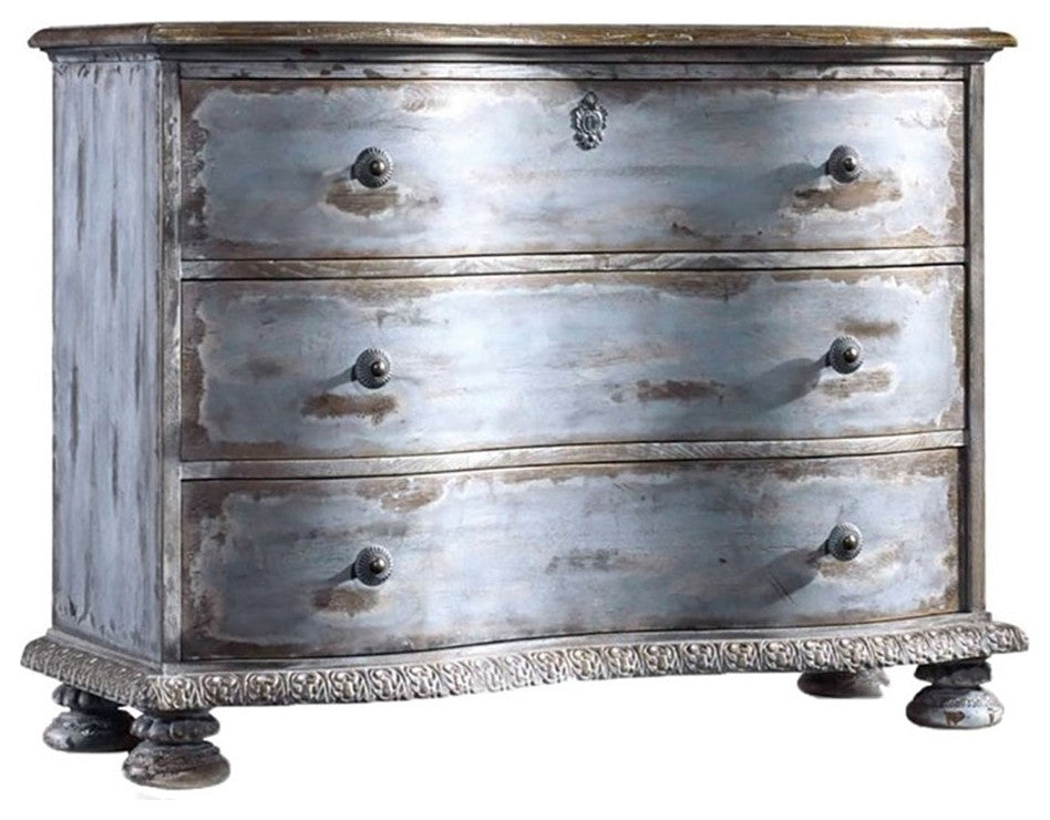 Beaumont Lane 3-Drawer Poplar Wood Accent Chest in Soft Blue