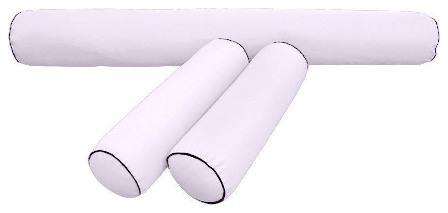 Style6 Queen Contrast Pipe Outdoor Mattress Bolster SlipCover COMPLETE SET AD107