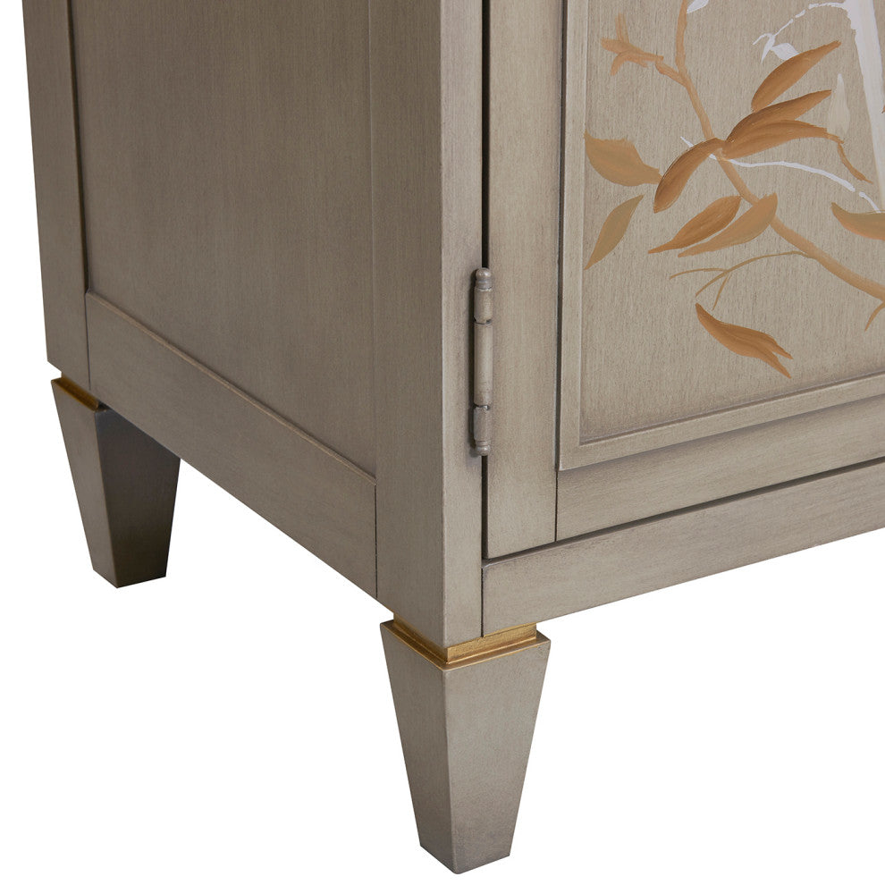 Dauphin Handpainted Entryway Storage Cabinet, Gray Cashmere