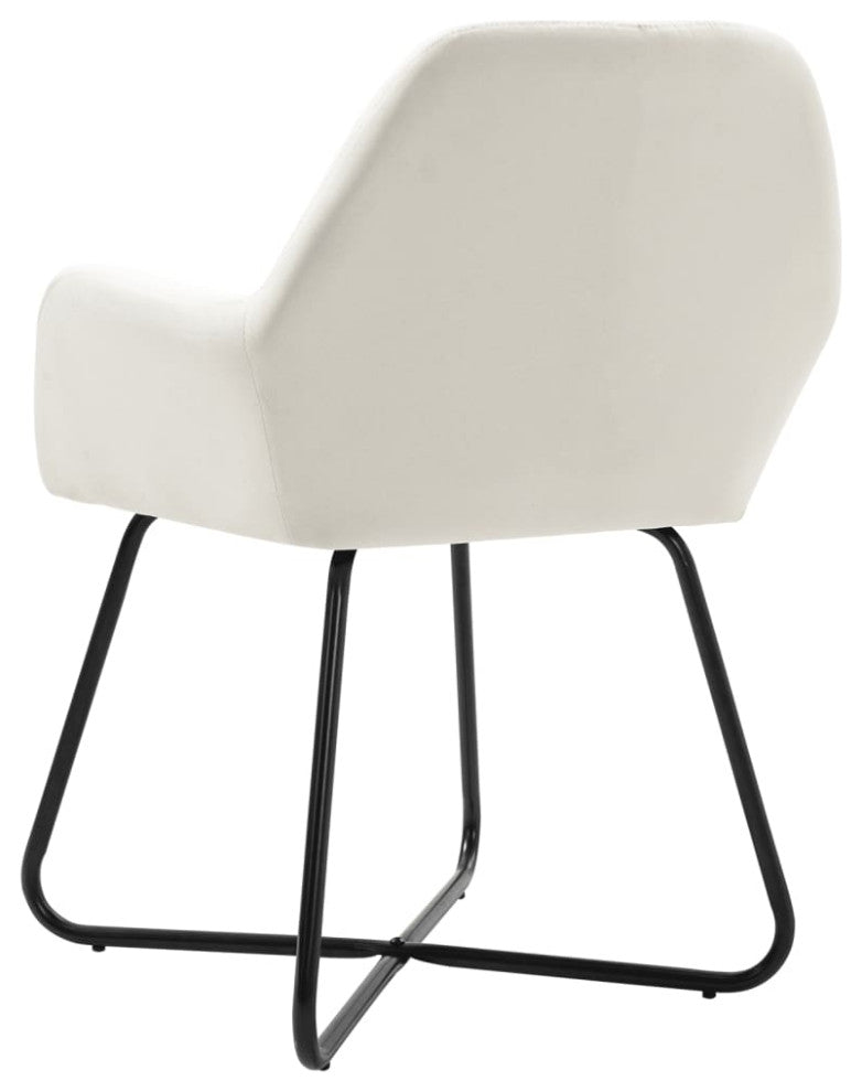 vidaXL Dining Chairs 6 pcs Cream Fabric