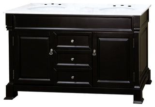60 In Double Sink Vanity-Wood-Espresso