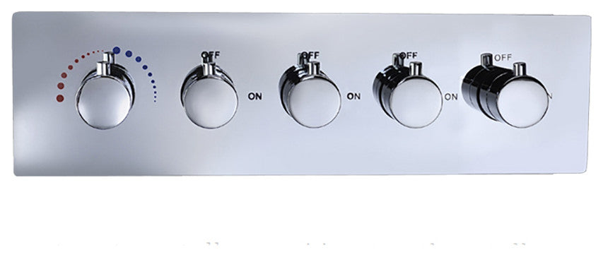 Lecce Luxury Shower System With 6 Round Body Massage Jets