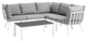 Riverside 6 Piece Outdoor Patio Aluminum Set - White Gray