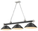 Zlite 2306-3MB-BN-SMB 3-Light Billiard, Matte Black