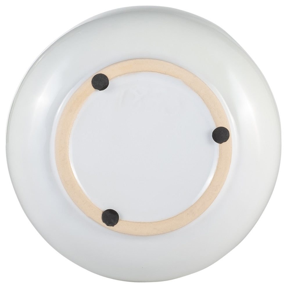 Ceramic 10"H Ridged Vase, Ivory