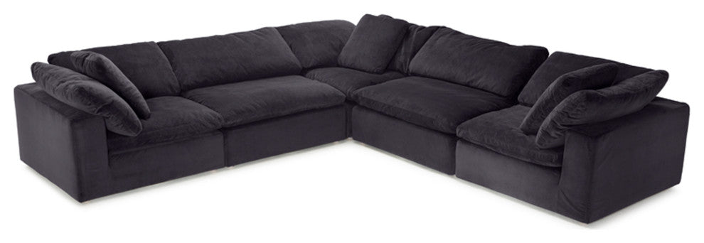 Seatcraft Heavenly, Black, 5-Piece L-Sectional
