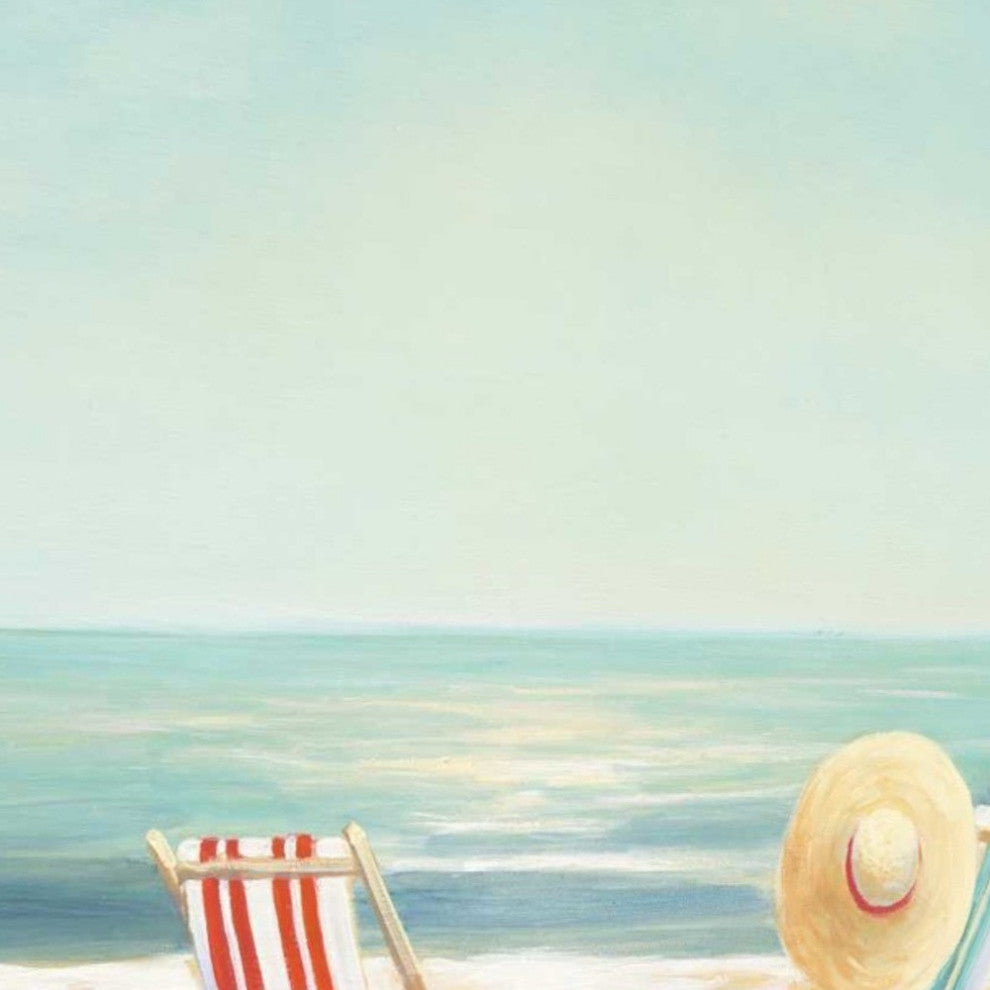 18" Beach Chairs on the Sand Giclee Canvas Wall Art
