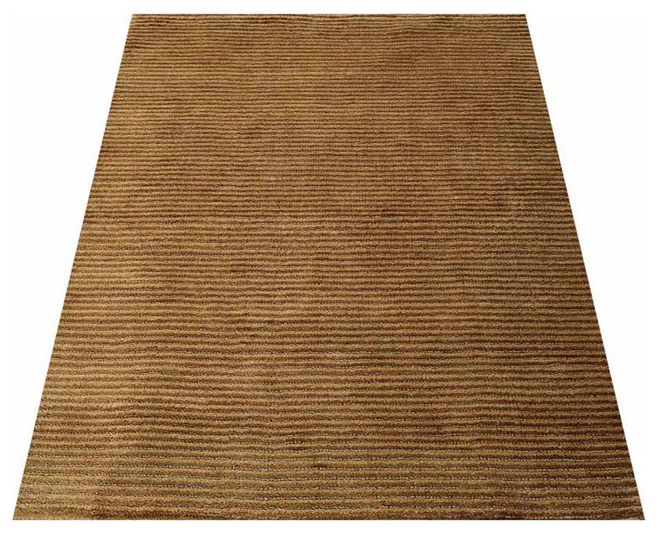 HAND WOVEN JUTE ECO-FRIENDLY SOLID AREA RUGS, Beige, Contemporary,Outdoor Indoor, [Rectangle] 4'x6'