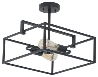 CHLOE Lighting CH6H410BK14-SF2 NOLAN Farmhouse 2 Light Square Ceiling Pendant
