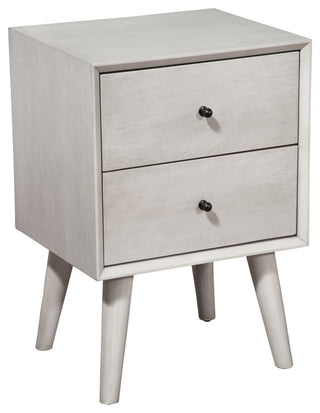 Gray Century Modern Wood 2 Drawer Nightstand
