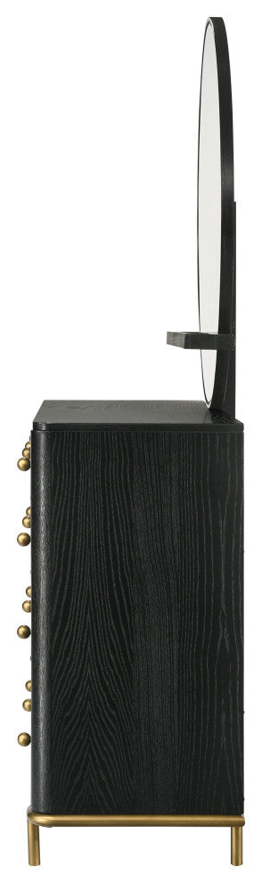 Arini 8-drawer Dresser With Mirror Black