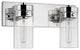 Intersection 2-Light Vanity, Polished Nickel With Clear Glass