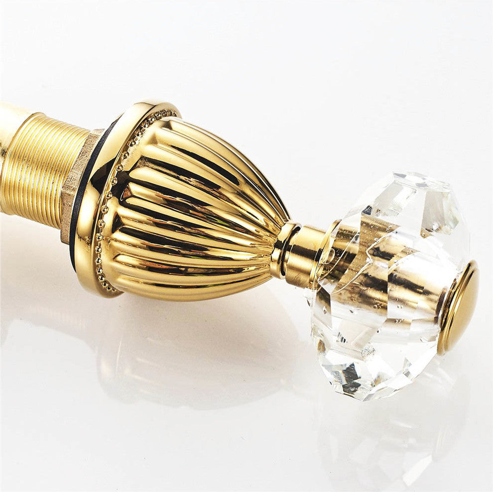 Larissa Bathroom Widespread Lavatory Sink Faucet Crystal Handles