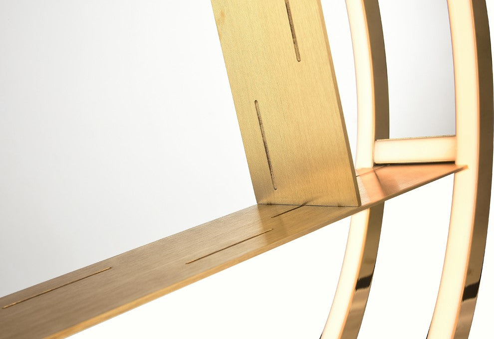 Gold Stainless Steel Circular Table Lamp