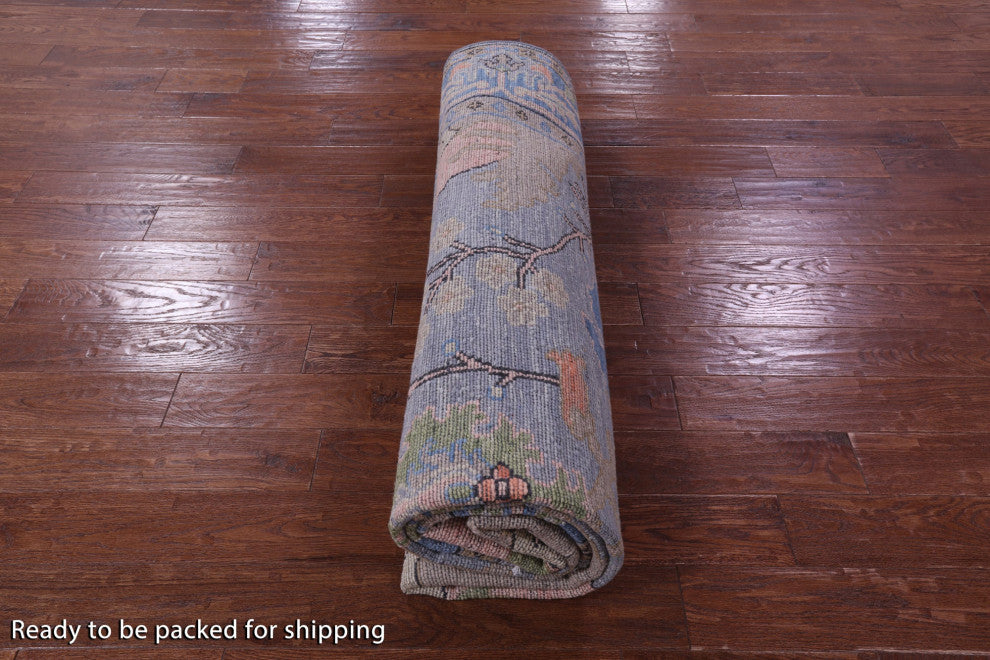 8' 4" X 10' 1" Hand-Knotted Turkish Oushak Wool Rug - Q15866