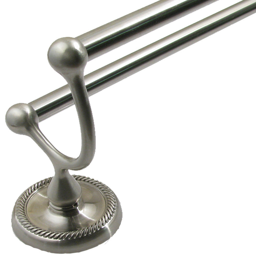 Riverside 24" Double Towel Bar, Satin Nickel