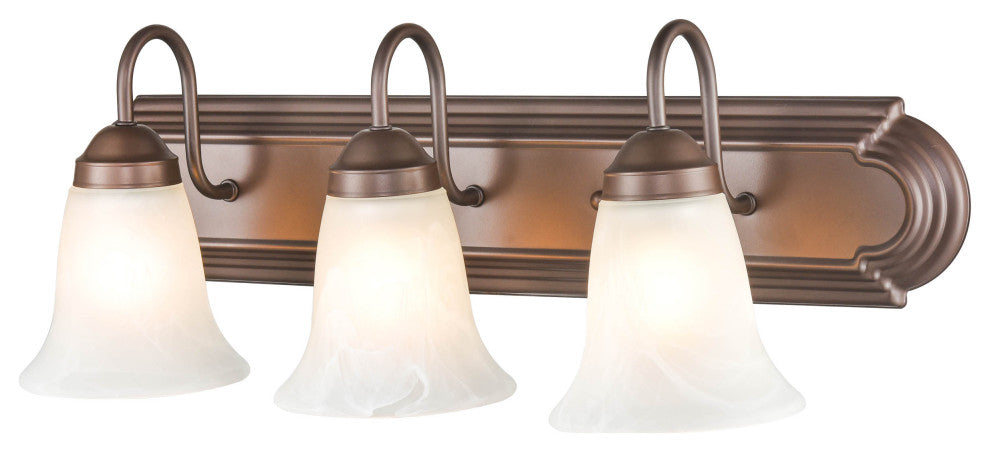 3 Light 24" Bronze Vanity Light