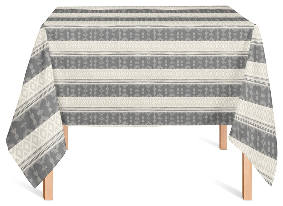 Neutral Tribal Pattern 58x58 Tablecloth