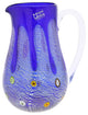 GlassOfVenice Murano Glass Carafe - Silver Lava Blue