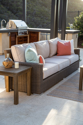 Coronado Spectrum Carbon Plush Weather Resistant Outdoor Sofa