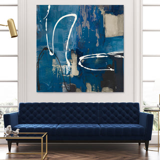 Indigo Retro - 84 x 84 by Lanie Loreth