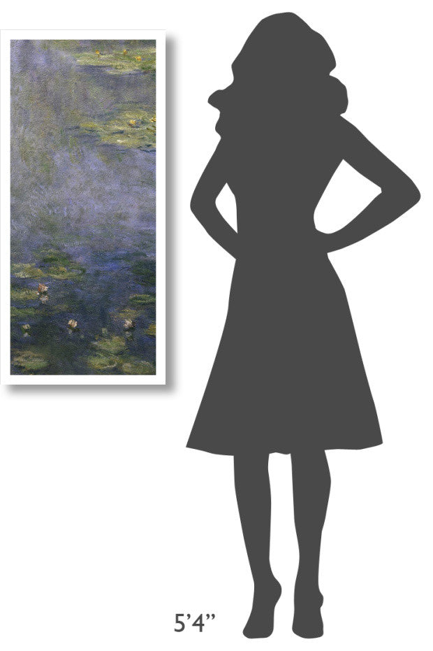 "Water Lilies (Nympheas) IV (center)" Print by Claude Monet, 18"x38"
