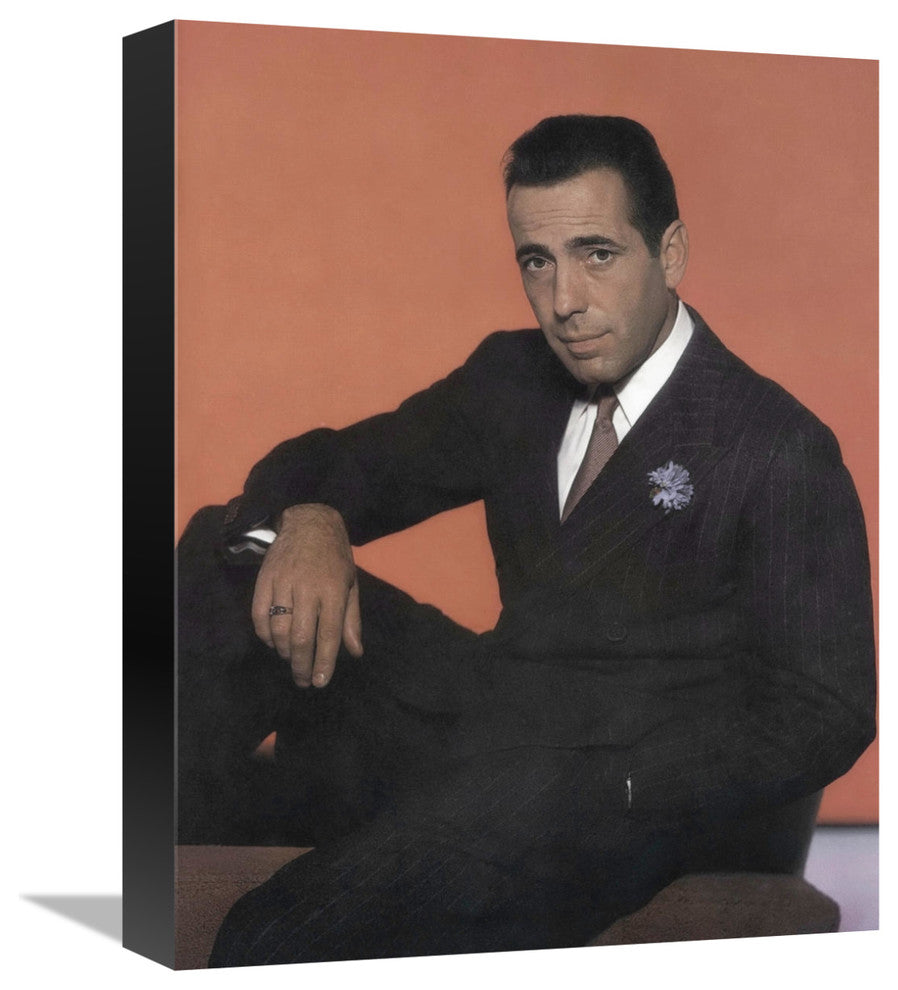 "Humphrey Bogart" Stretched Canvas Giclee by Hollywood Photo Archive, 12"x16"