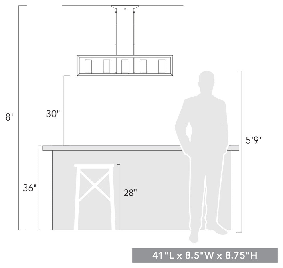 Smyth Linear Pendant, Matte Black, Matte Black
