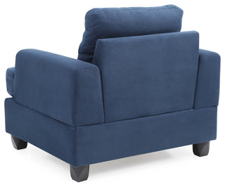 Lockhart Suede Chair, Navy Blue