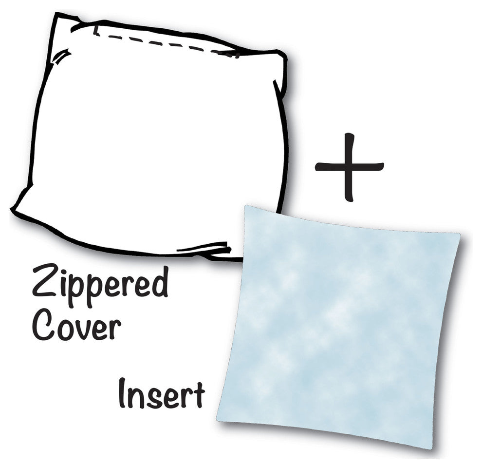 Floating Starfish Navy Zippered Pillow Covers With Inserts, Set of 2