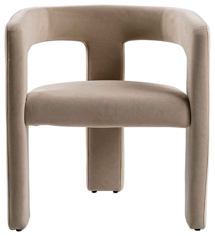 Modrest Cherish Modern Beige Fabric Dining Chair