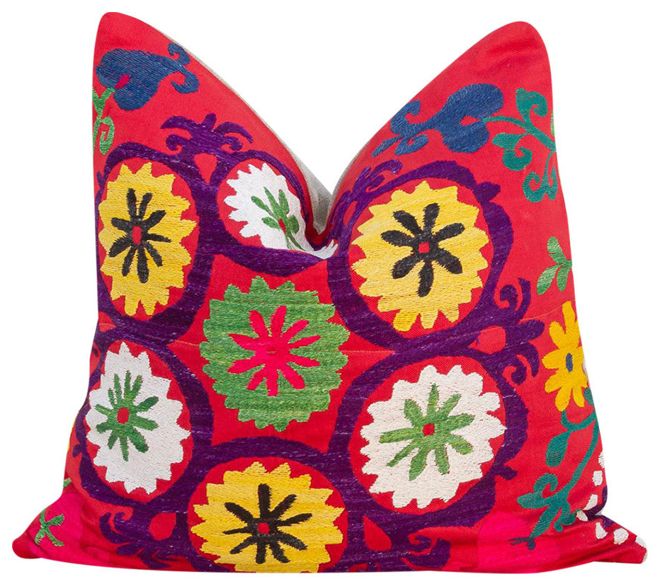 Zeena Vintage Suzani Square Pillow