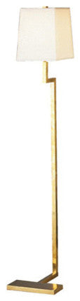 Robert Abbey 149 One Light Floor Lamp Doughnut Natural Brass