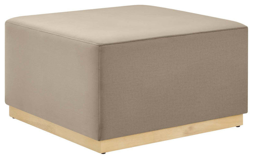 Tilden Large 28" Square Performance Velvet Upholstered Ottoman