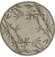 7' Round Wool Ivory  Area Rug