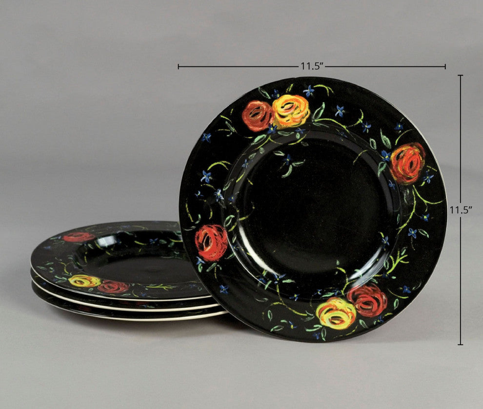 Porcelain Round Rose Plate