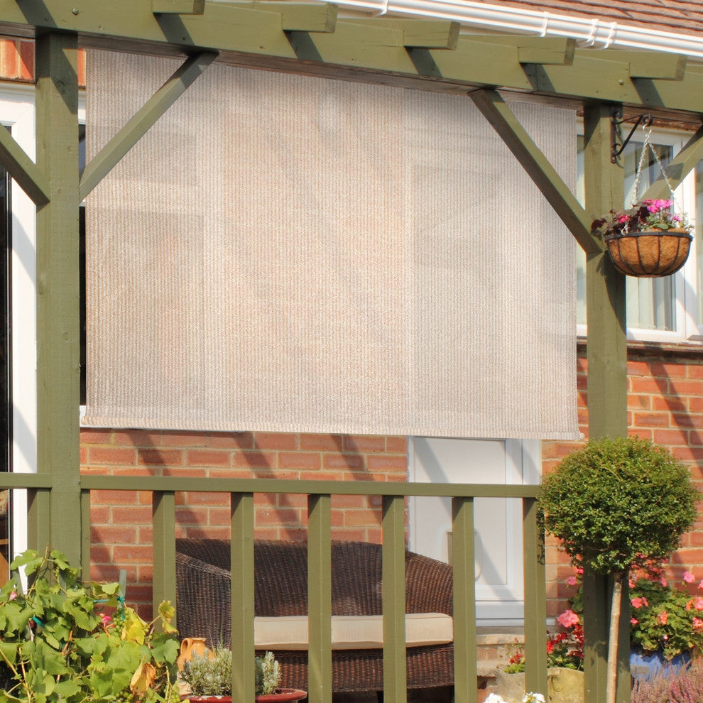 Cordless Outdoor Sun Shade, Quartz, 120" W X 72" L