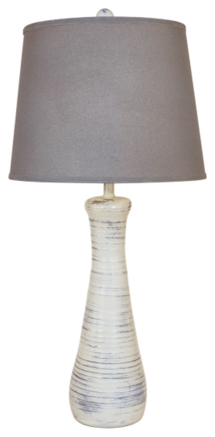Farmhouse Ribbed Hourglass Table Lamp