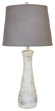 Farmhouse Ribbed Hourglass Table Lamp
